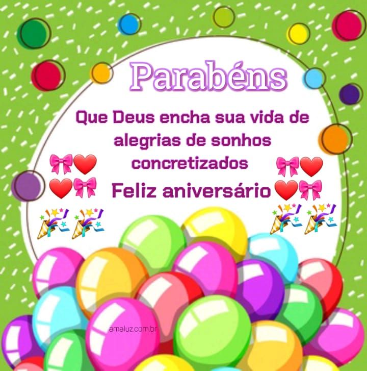 Parabéns que seu dia seja de grandes alegrias