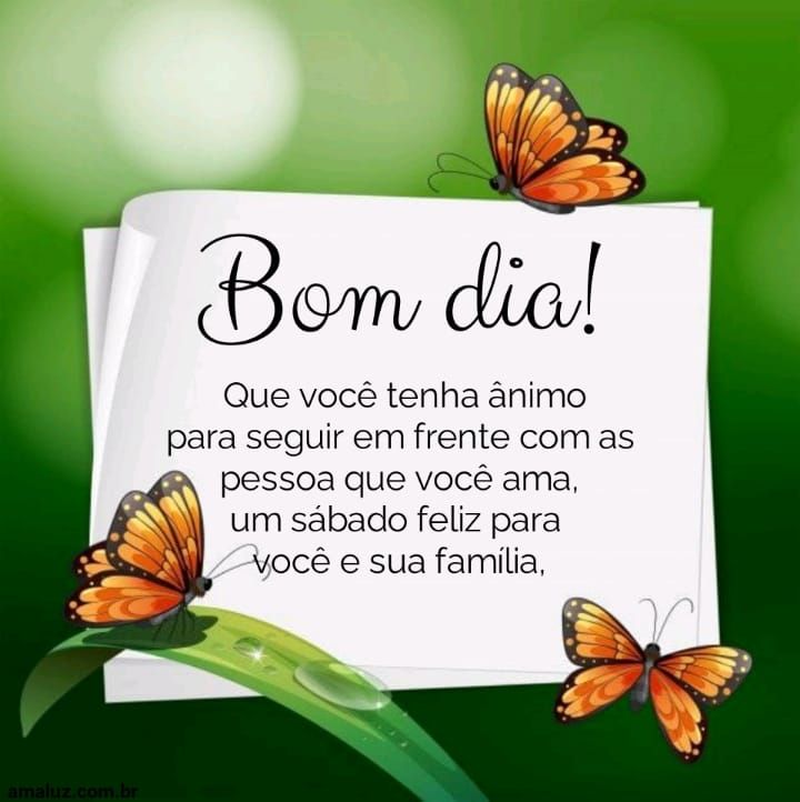 Que você tenha ânimo para continuar bom dia