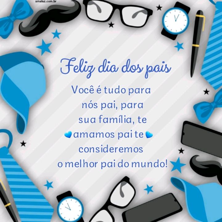 Você é o melhor pai do mundo feliz dia dos pais te amo.