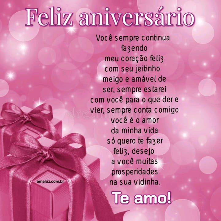 Você sempre me faz feliz te amo e feliz aniversário
