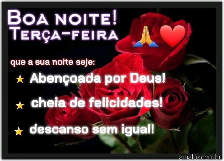 boa noite mensagens de terça feira com carinho