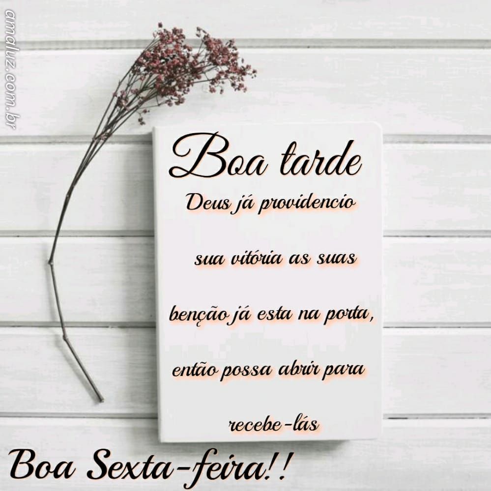 boa tarde e uma boa sexta feira