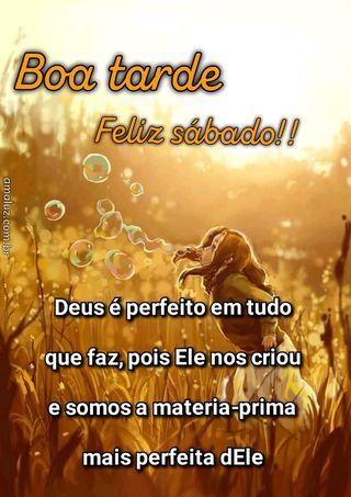 boa tarde feliz sábado