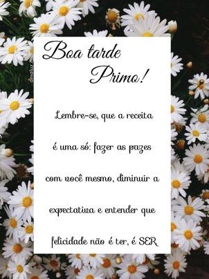 boa tarde meu primo