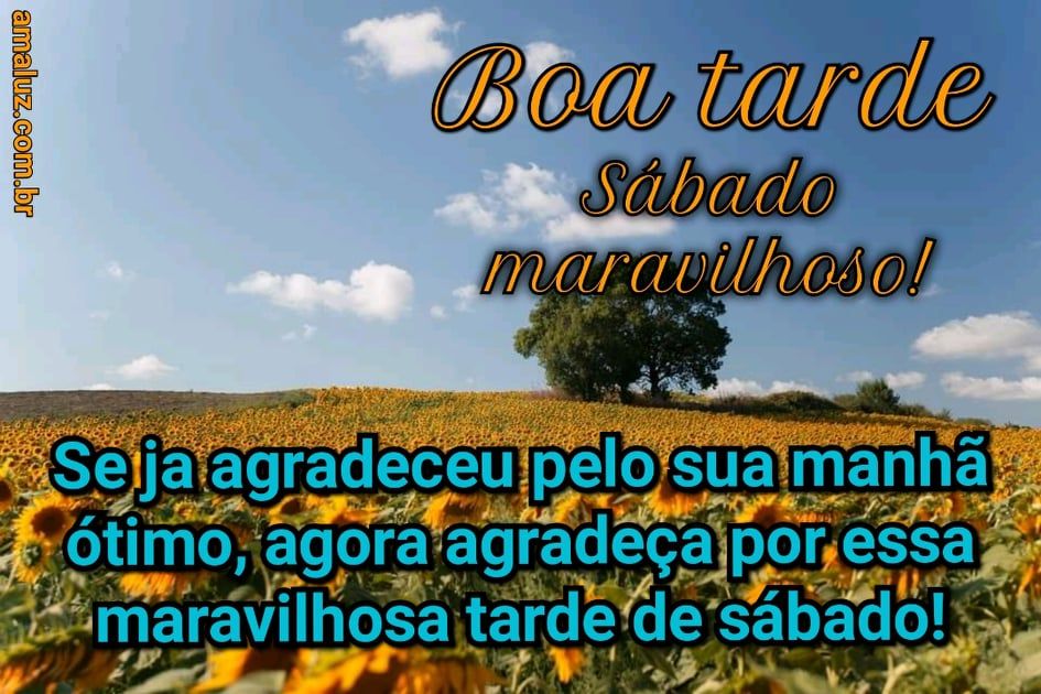 boa tarde sábado maravilhoso