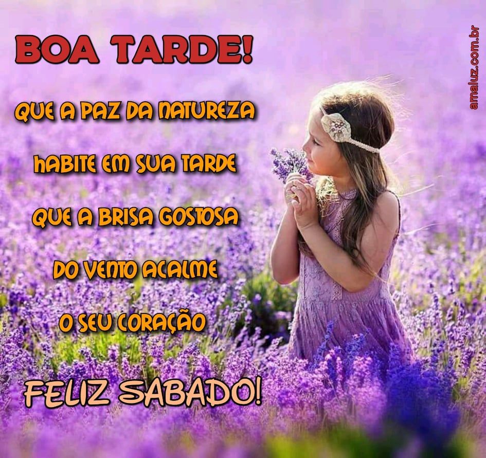 boa tarde tenha um feliz sábado