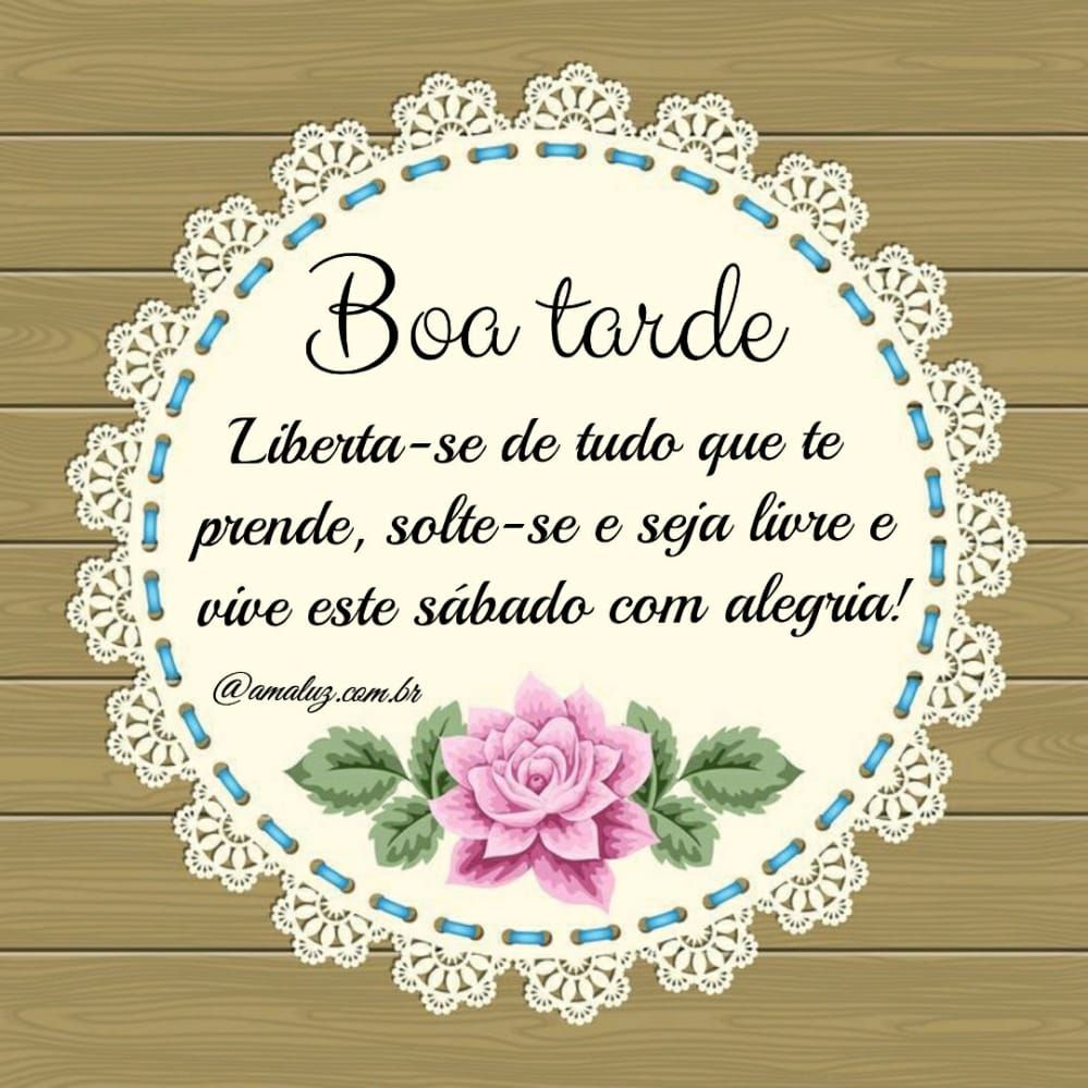 boa tarde viva esta sábado com alegria