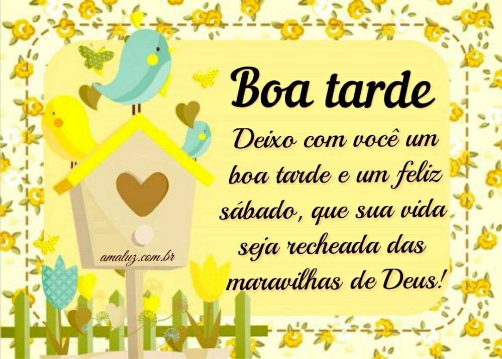 deixo com você um boa tarde e feliz sábado