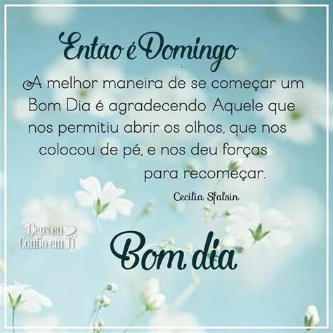 então é domingo bom dia