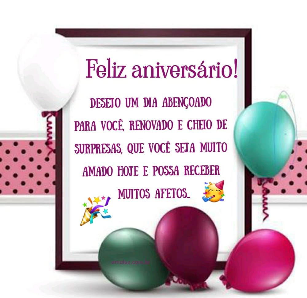 feliz aniversario desejo um dia abençoado a você