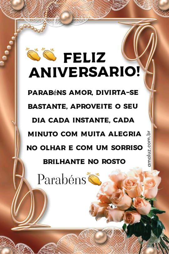 feliz aniversario parabéns amor divirta-se bastante