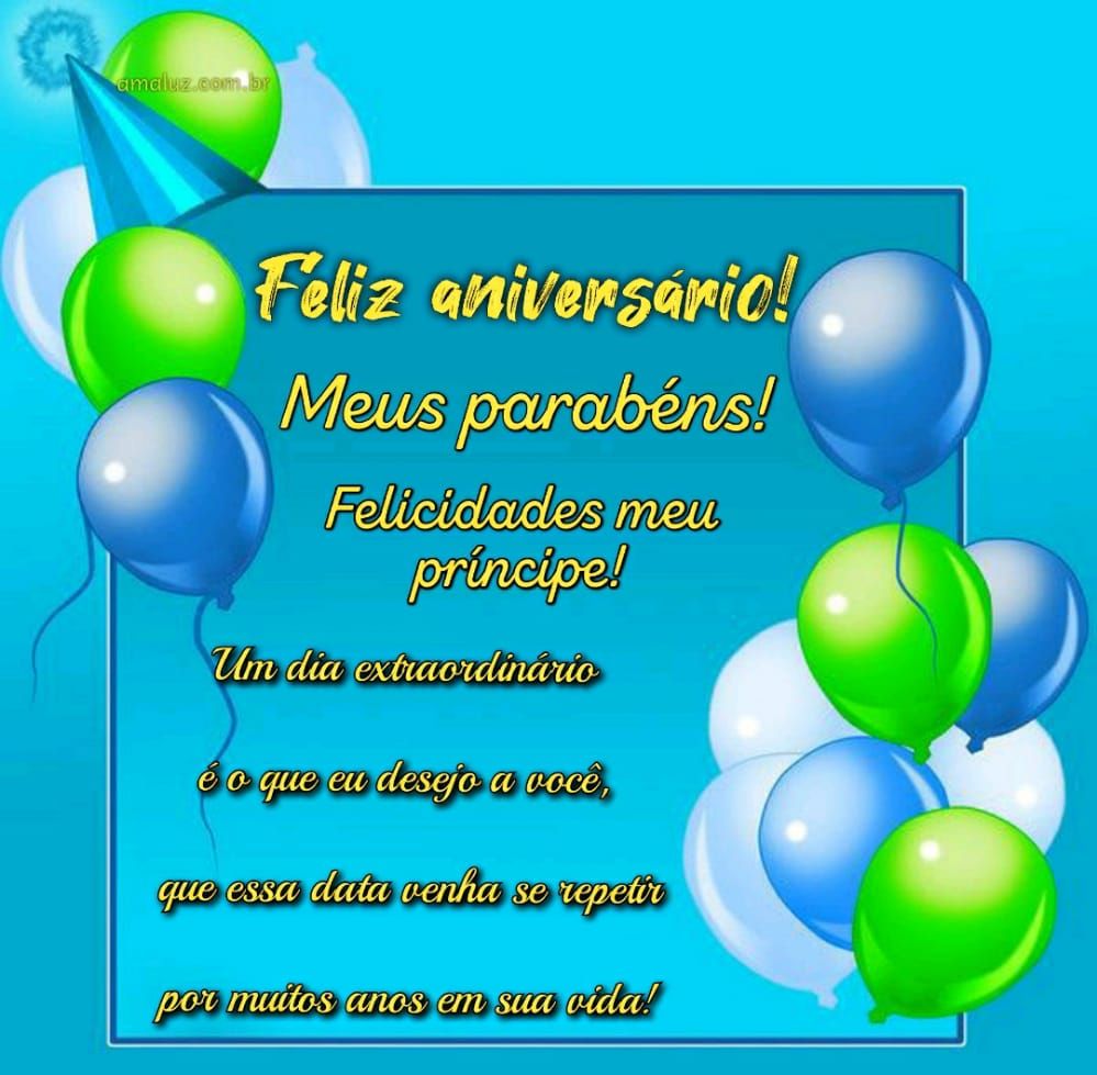 feliz aniversario parabéns felicidades meu princípe