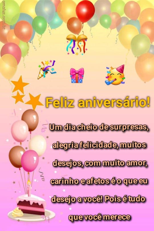 feliz aniversario um dia cheio de alegria