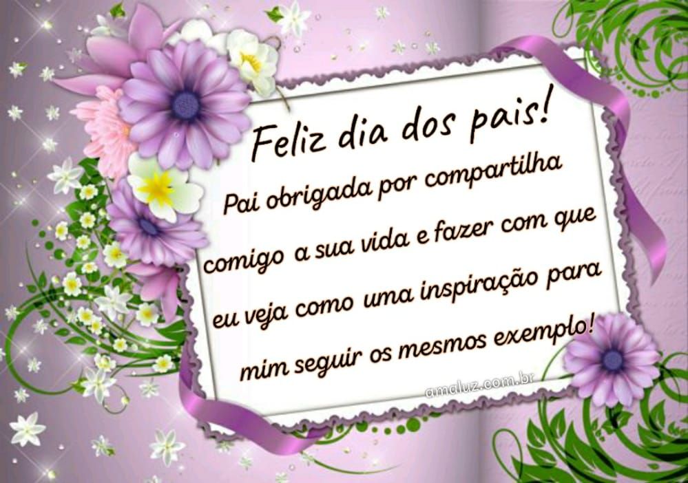 feliz dia dos pais com uma mensagem