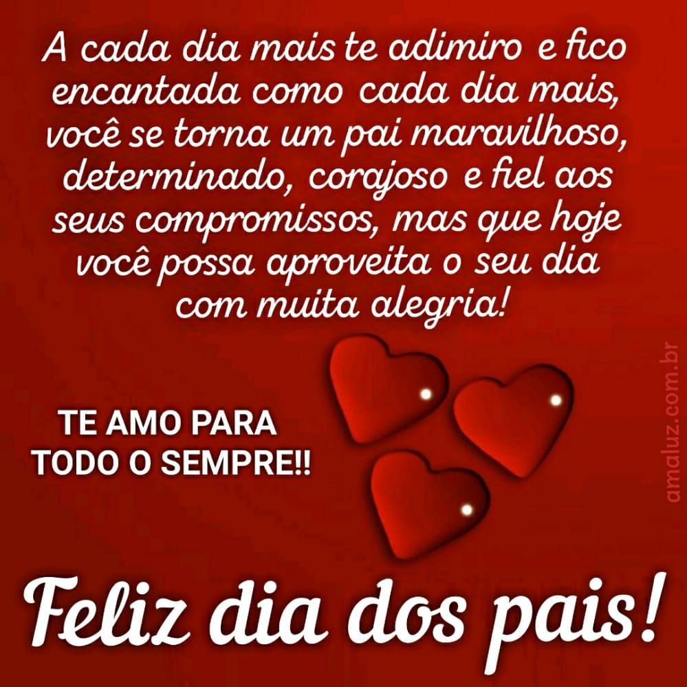 feliz dia dos pais te amo para todo sempre