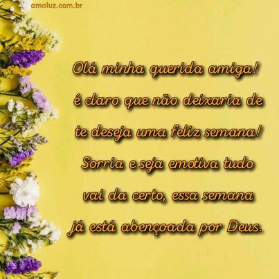feliz semana abençoada