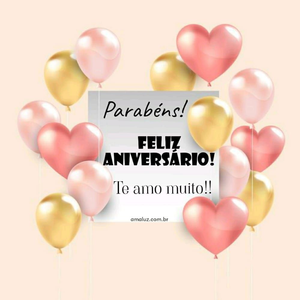 foto de feliz aniversario parabéns te amo muito