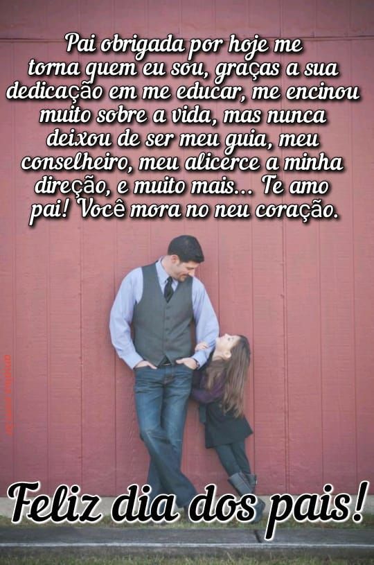 imagem com pai e filha de feliz dia dos pais