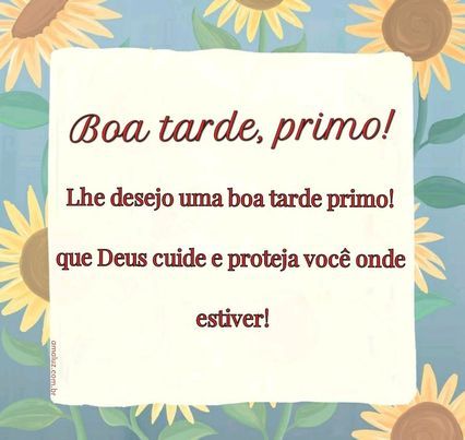 imagem de boa tarde para primo