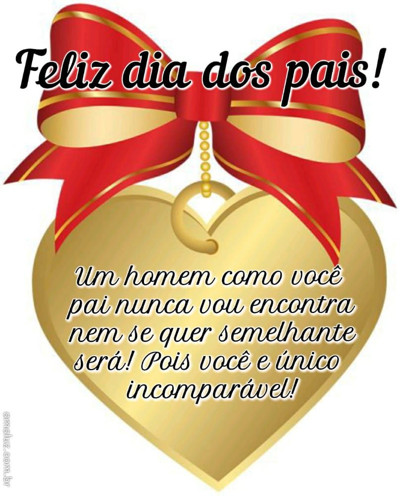 imagem de coração com testo de feliz dia dos pais