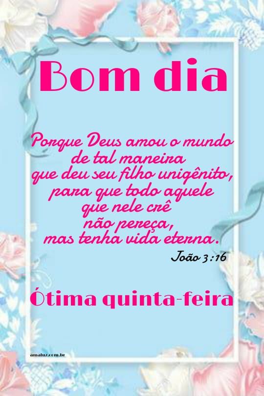 imagem linda de bom dia e boa quinta feira para whatsapp