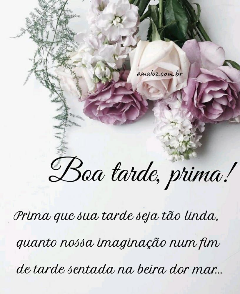mensagem de boa tarde prima