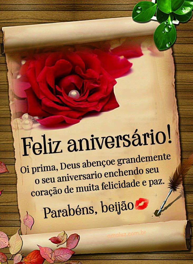 mensagem de feliz aniversario abençoada para prima