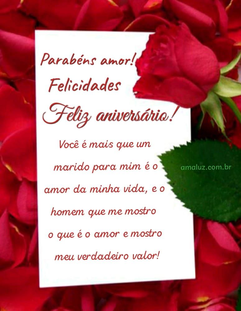 mensagens de feliz aniversario para querido marido