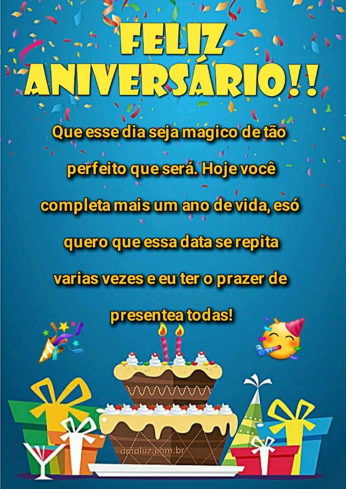 tenham um feliz aniversario