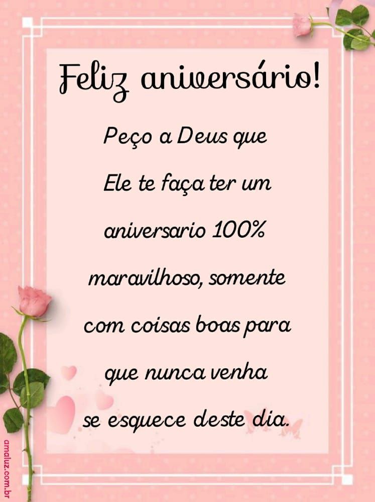 um feliz aniversario para prima querida