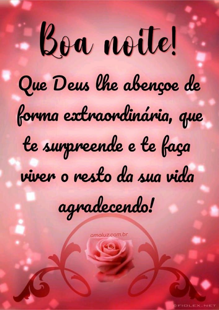 Boa noite com esperança fé e vitorias