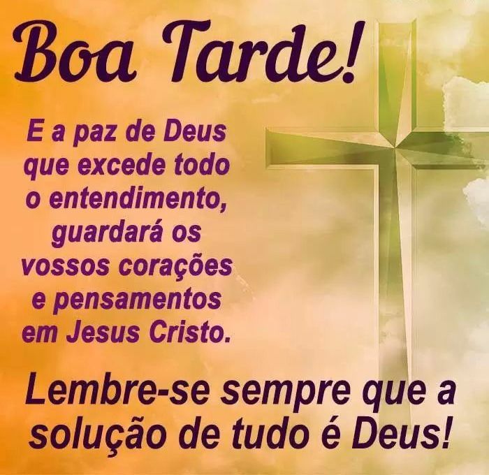 Boa tarde! Lembre que a solução de tudo é Deus
