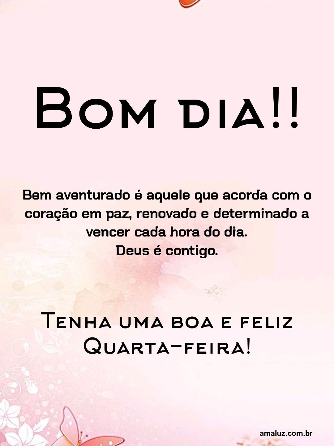 Bom dia, bem aventurado é aquele...