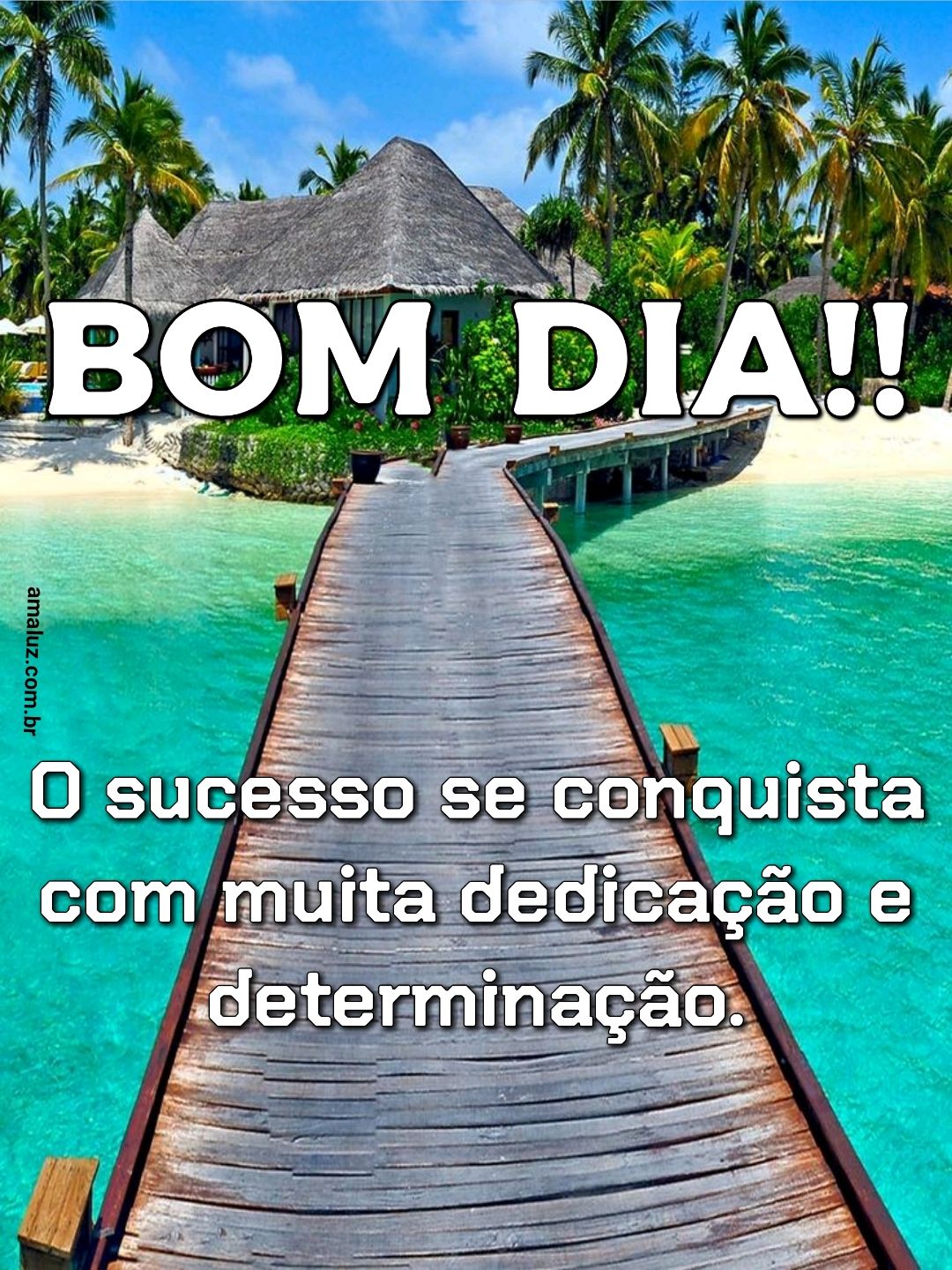 Bom dia, o sucesso se conquista com muita dedicação e determinação.
