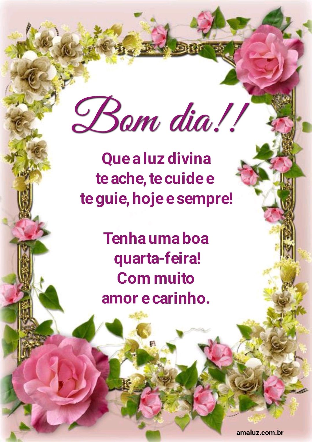 Bom dia, que a luz divina te ache.