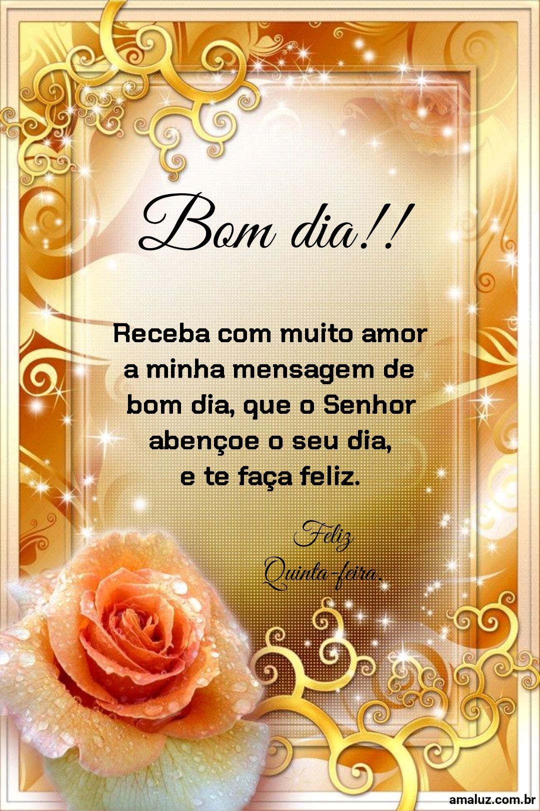 Bom dia receba com muito amor a minha mensagem