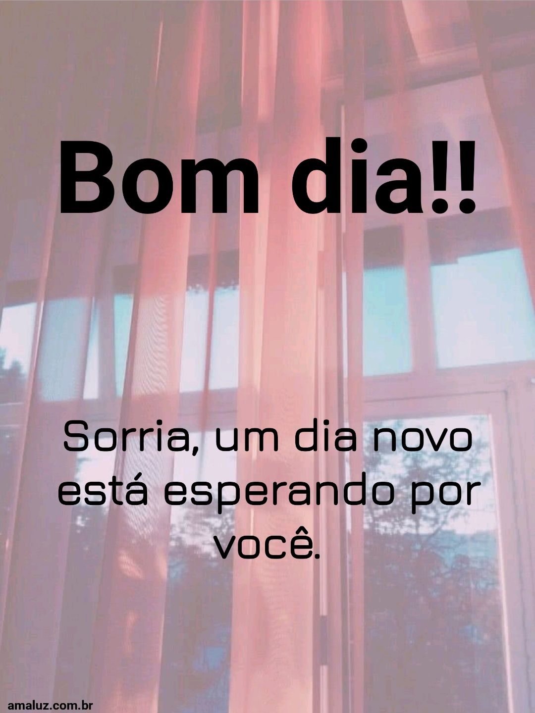 Bom dia sorria para um novo dia