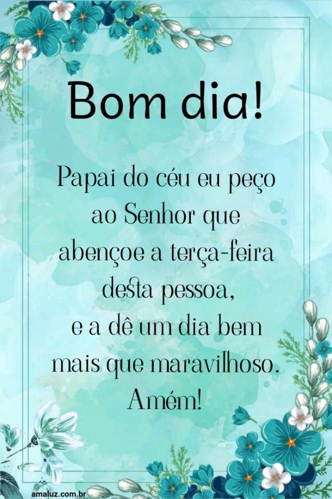 Bom dia tenha um dia bem mas seu maravilhoso