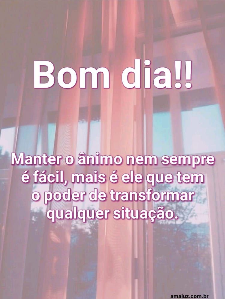 Confie sempre no Senhor bom dia