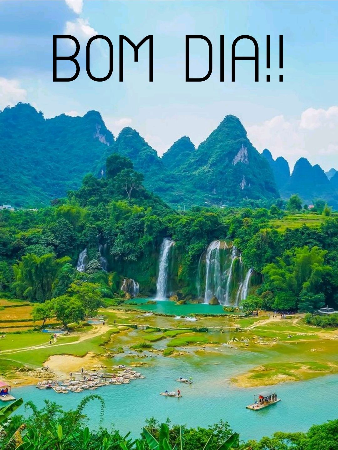 Faça sua própria imagem de bom dia natureza