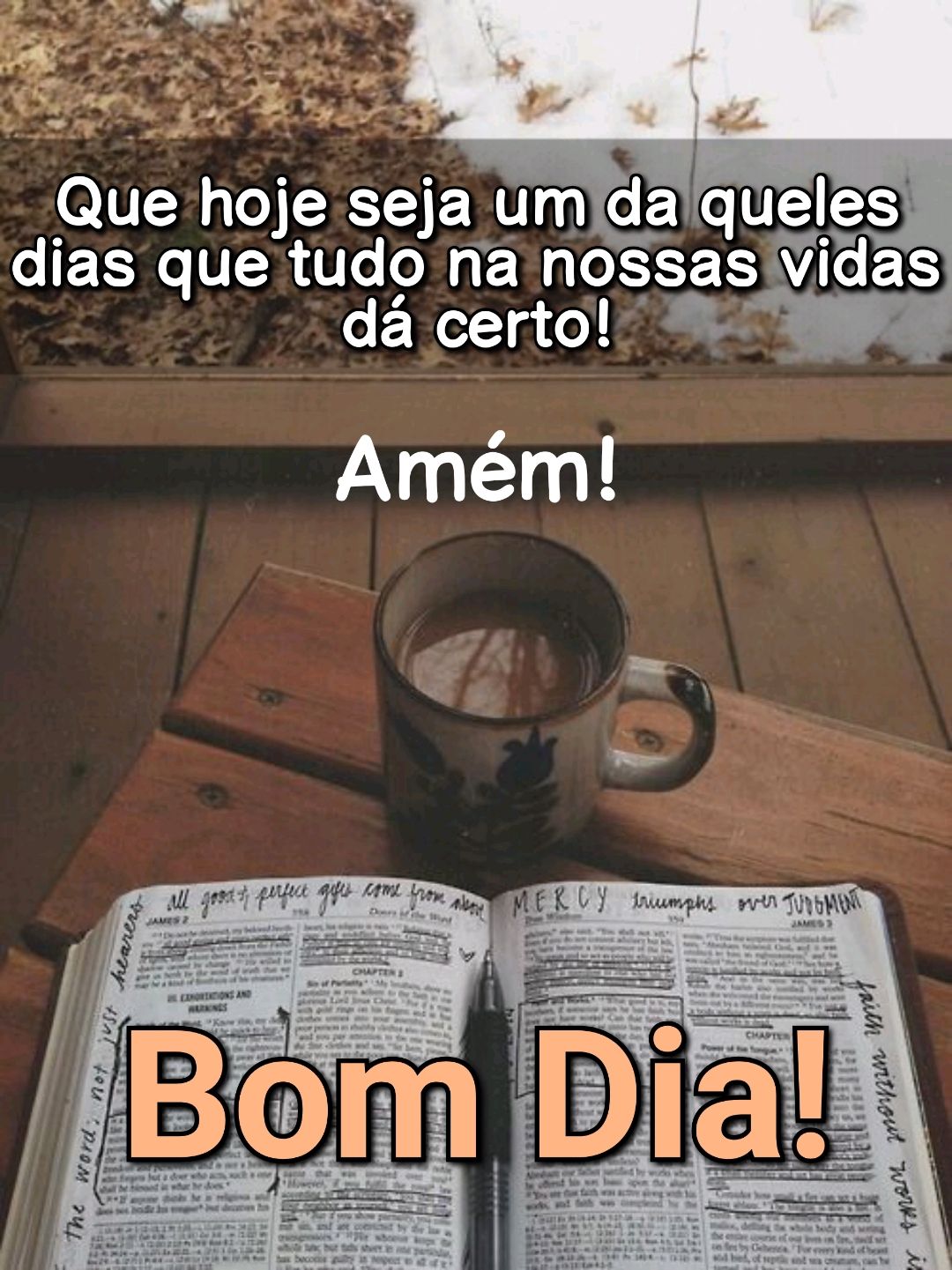 Que hoje tudo dê certo bom dia