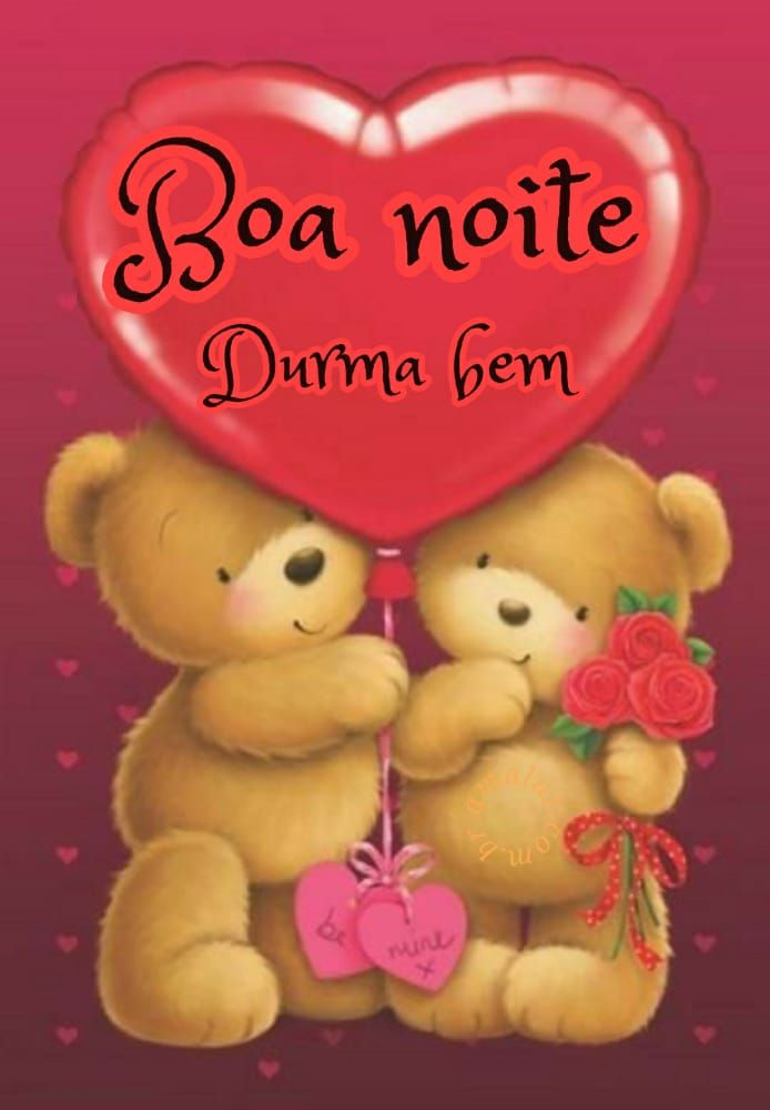boa noite durma bem figurinha de ursinho