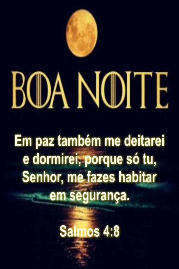 boa noite em paz me deitarei e dormirei.