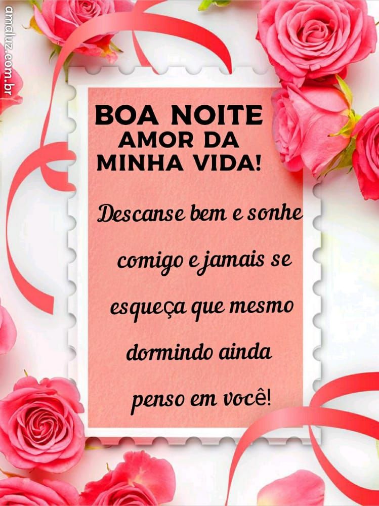 boa noite meu amor descanse bem e sonhe comigo