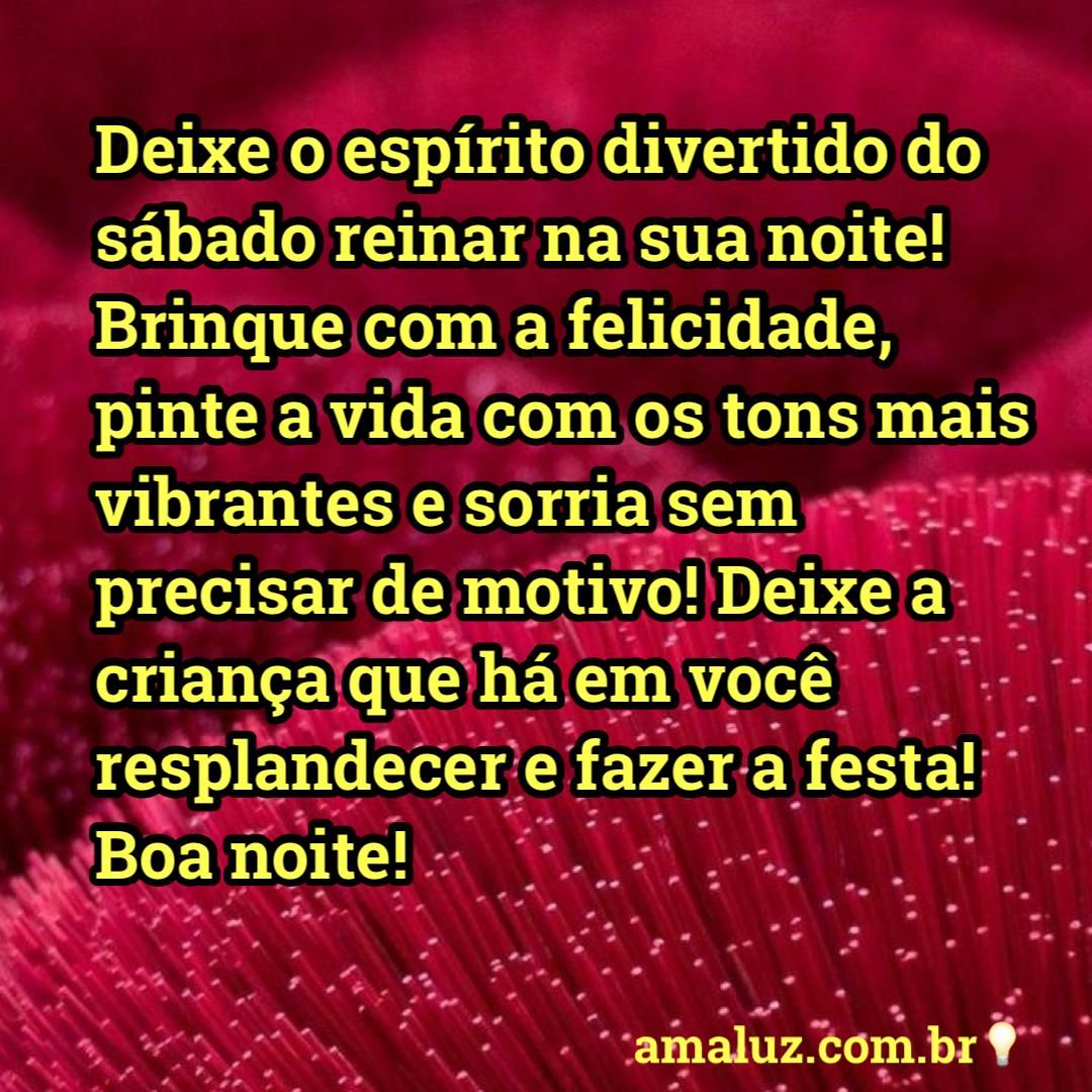 divertida seja sua noite de sábado