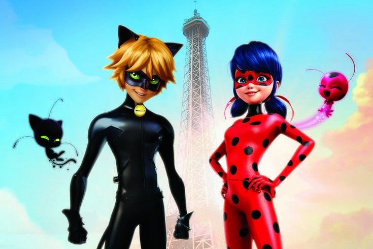 dupla de super heróis cat noir e ladybug