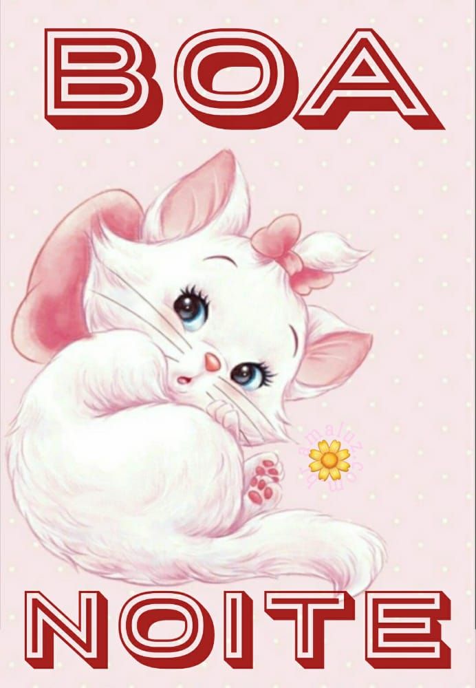 figurinha com gatinha de boa noite