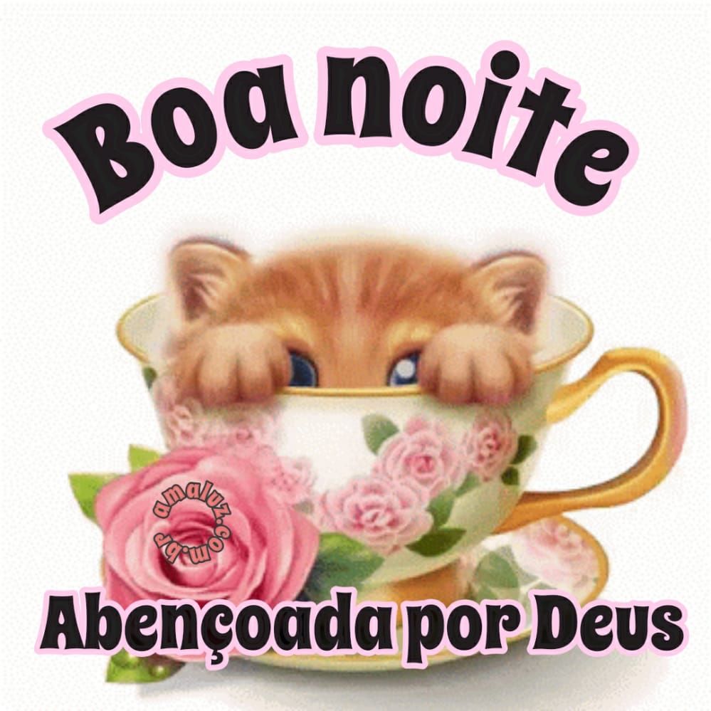 figurinha de boa noite abençoada por deus