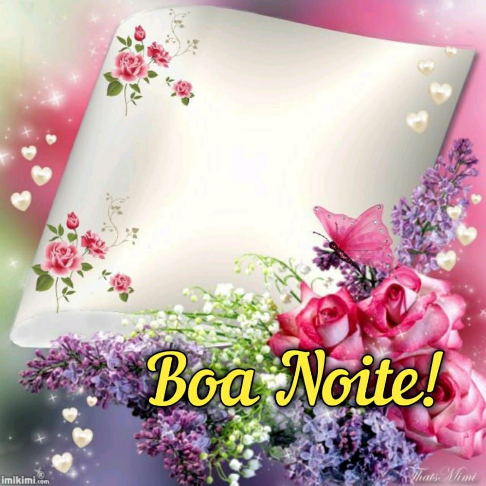 imagem bem colorida de flores e mensagem de boa noite