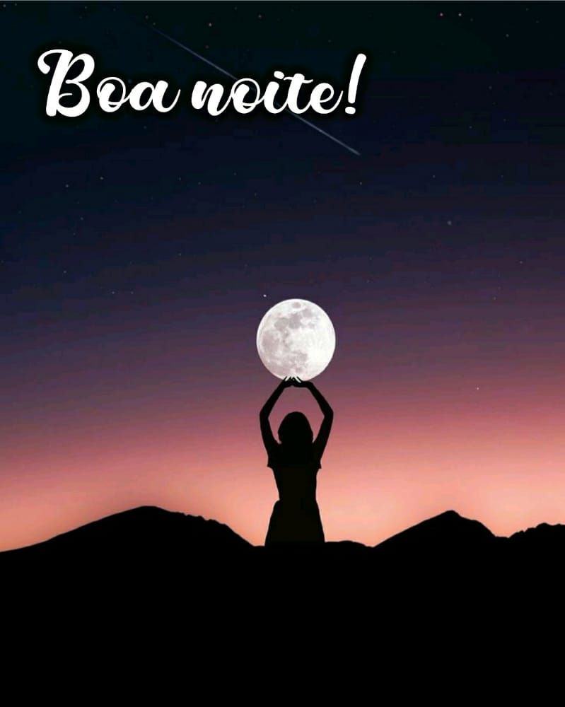imagem escura com boa noite menina e lua
